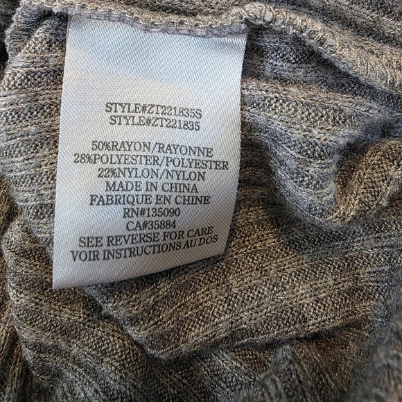 Z Supply Gray Ribbed Crop Tank Top Size Small - Picture 4 of 4